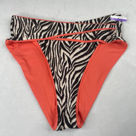Becca Women's Animal Kingdom Vintage High Waist Swim Bottoms Size Small - Picture 2 of 5